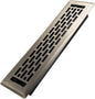 2x12 Inches Heavy Duty Walkable Floor Register - Easy Adjust Air Supply Lever Decorative Floor Vent Covers - Boston Design Vent Covers for Home - Antique Brass