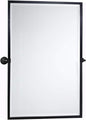 TEHOME 28.5 x 36'' Black Metal Framed Pivot Rectangle Bathroom Mirror Tilting Beveled Vanity Mirrors for Wall…