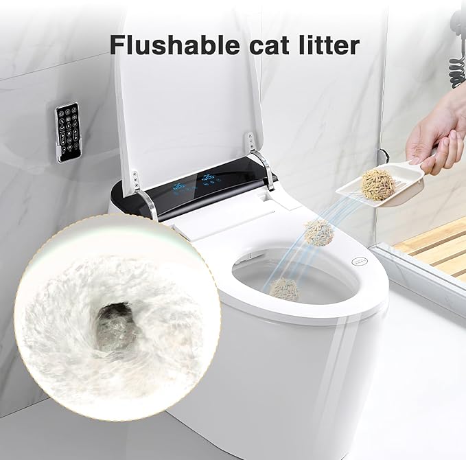 Cat Litter 12LB/2 Packs Dust-Free Clumping Tofu Cat Litter Quickly Absorb Odors Toilet Can Flush Into The Toilet Pure Natural tofu cat Litter (Original Flavor)-Mewly Pet