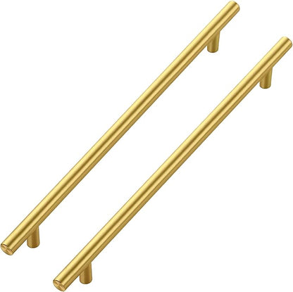 JOY DECOR 45 Pack Cabinet Handles, Gold Cabinet Pulls, 10 in Hole Center Kitchen Cabinet Handles, Stainless Steel T Bar Handles for Dresser Drawers