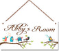 Personalized Vintage Birds Signs Tree Sign For Kids Room Custom Name Door Wall Decor Floral Nursery Art Plate For Boys Room Girls Bedroom Little Man Cave