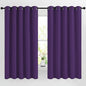 NICETOWN Blackout Bedroom Curtains 66 inches Long, Grommet Light Reducing Thermal Window Treatments Solid Room Darkening for Living Room, Set of 2, W66 x L66, Royal Purple