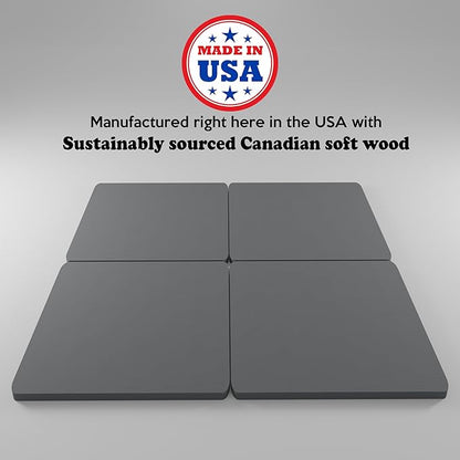 Zayton, 1.5” Split Wood Bunkie Board Full(Fold) Size, Bunkieboard for Bed Support - Fully Assembled, Low Profile Support, Slats Design for Ventilation, Box Spring Alternative
