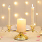 Unity Candle Holder for Wedding Ceremony Set - Romadedi 3 Arm Metal Gold Candle Stand for Pillar Taper Candlestick Unity Candles Centerpiece Decor Bride Reception Anniversary Decoration Gift