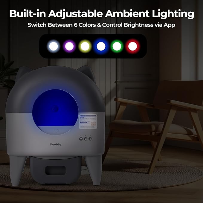 Self Cleaning Litter Box: Extra Large Automatic Cat Litter Box Self Cleaning for Multiple Cats - APP Control with Smart Sensors - Safety Protection - Low Noise Design-Mewly Pet