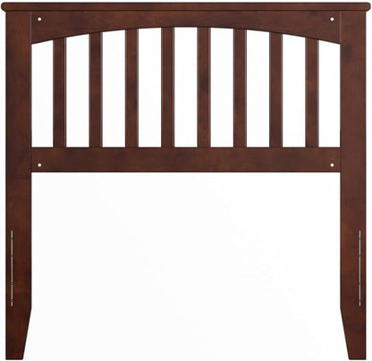 AFI, Mission Twin Solid Wood Headboard with Attachable Charger, Walnut