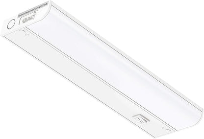 GETINLIGHT 12-inch Hardwired Only LED Under Cabinet Lighting, Soft White(3000K), Dimmable, Matte White Finished, ETL Listed, IN-0201-11-WH