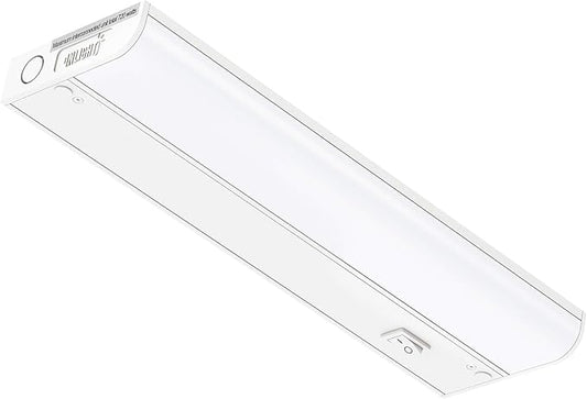 GETINLIGHT 12-inch Hardwired Only LED Under Cabinet Lighting, Soft White(3000K), Dimmable, Matte White Finished, ETL Listed, IN-0201-11-WH
