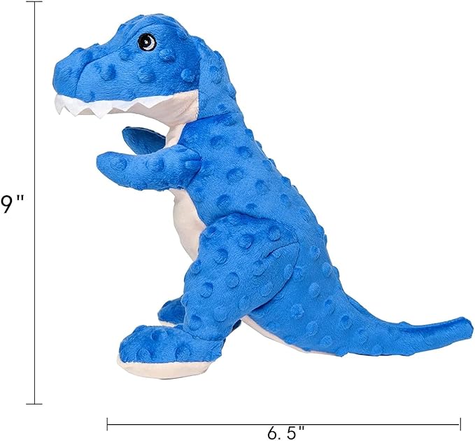 DODODOLA Dog Toys Dinosaur Dog Toy Blue Stuffed Animals Chew Toy Plush Squeaky Dog Birthday Toys for Small Large Big Dogs-Mewly Pet