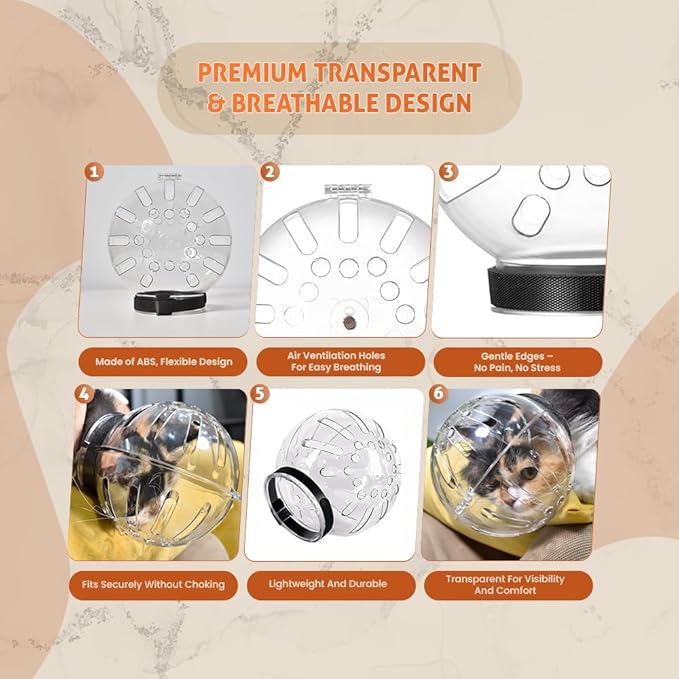 Cat Transparent Muzzle & 2-in-1 Pet Nail Clipper Grinder Set – Grooming Kit, Anti-Bite Muzzle (3 Sizes) + LED Nail Trimmer for Cats & Dogs – Safe, Quiet & Easy to Use (M)-Mewly Pet