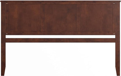 AFI, Madison King Solid Wood Panel Headboard with Attachable Charger, Walnut