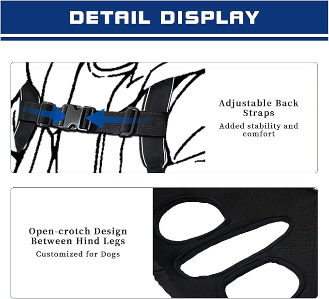 Dog Backpack Carrier - Spine-Friendly for Small to Midium Dogs (8-18 lbs), Horizontal Design Dog Carrier with Adjustable Back Straps,Legs-Out Comfort for Travel/Hiking/Cycling (Black, Size M)-Mewly Pet