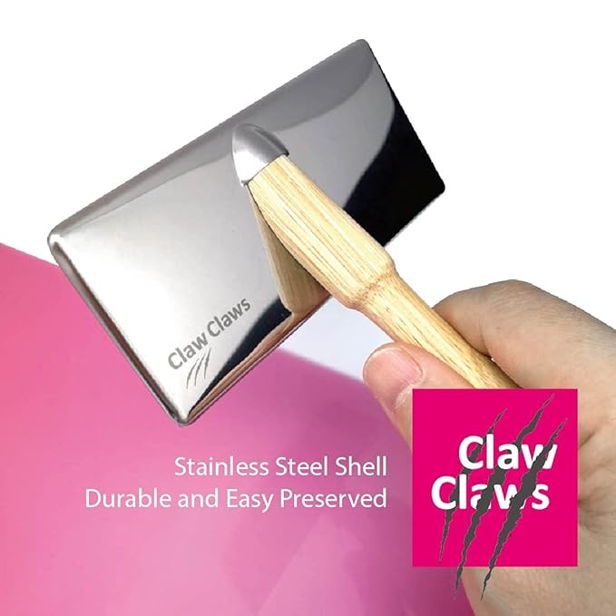 Pet Slicker Brush for Large Dogs, Wooden Handle with Stainless Steel Soft Pins, Gently Remove Tangled, Loose Undercoat and Mats Hair, Pet Grooming Brush Tool (8"), Wool Needle Felting Brush-Mewly Pet