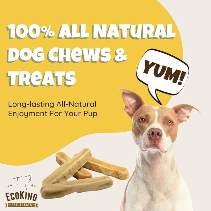 EcoKind Premium Gold Yak Cheese Himalayan Dog Chews, Healthy Dog Treats for Small Dogs, All Natural, High Protein Dog Chew, Chicken, Small - 8 Chews-Mewly Pet