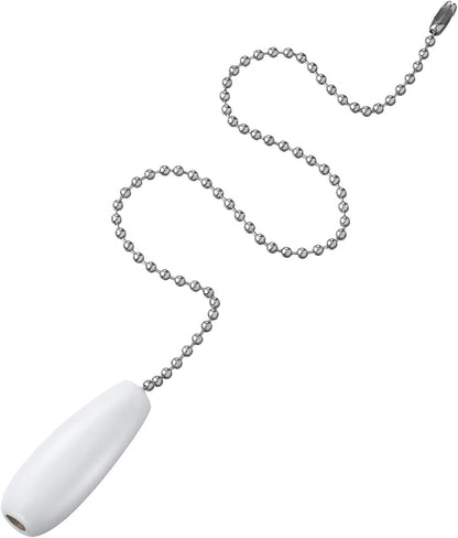 8 Pieces Ceiling Fan Pull Chains Wooden Pendant Pull Chain Extension for Ceiling Light Lamp Fan Chain (White)