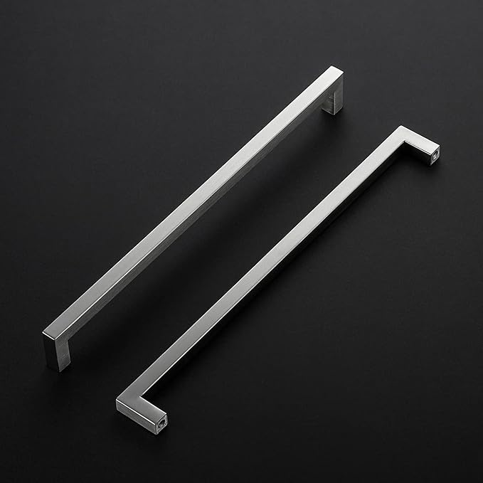 Ravinte 1 Pack Brushed Nickel Kitchen Cabinet Handles 11-1/3 Inch Cabinet Pulls Square Kitchen Hardware for Cabinet Drawer Pulls Drawer Handles Come with Screwdriver