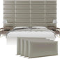 Vänt Upholstered Wall Panels - King/Cal King Size Wall Mounted Headboards - Metallic Neutral Champagne - Twin/King - Set of 4 Panels (Each Individual Panel 39"x11.5")