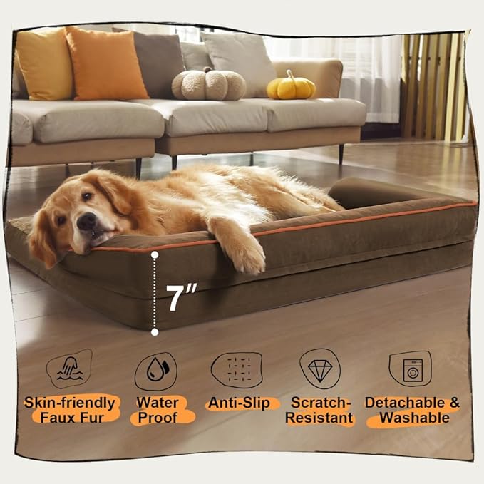 Small Dog Bed and Cat Sofa Waterproof Orthopedic Dog Beds for Small Dogs Cat Bed Comfy Pet Couch Sofa Beds with Washable Removable Cover & Non-Slip Bottom-Mewly Pet