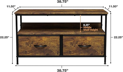 Sorbus TV Stand Dresser with 2 Drawers - Television Riser Chest with Storage - Bedroom, Living Room, Closet, & Dorm Furniture