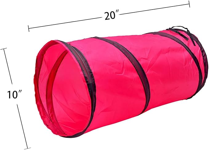 iCAGY Foldable Spiral Cat Tunnel - Indoor Toy for Small Cats, Kittens, and Rabbits - Tube for Interactive Play and Outdoor Fun - Pet Activity Toy 20" 3 Pcs-Mewly Pet