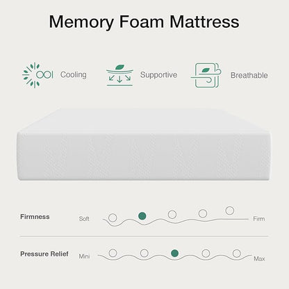 Novilla Queen Size Mattress, 14 inch Gel Memory Foam Mattress, Queen Mattresses for Cooling Night Sleep & Pressure Relief, CertiPUR-US Certified