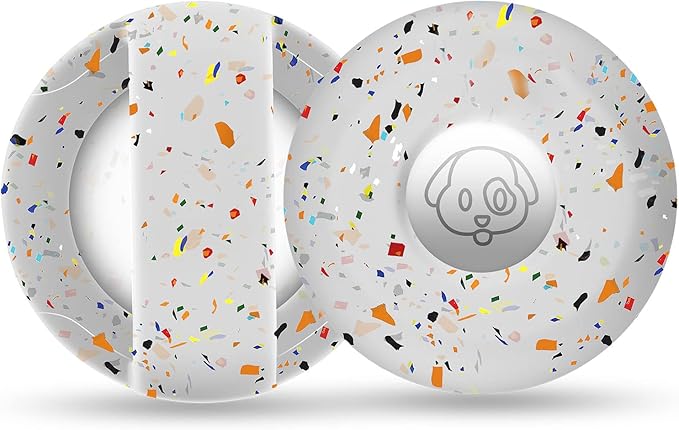 Airtag Holder for Dog Collar, Cibaabo Silicone Air Tag Case Cover Compatible with Apple Airtags for 0.8-1.2inch Cat Pet Collar Harness Loop-Mewly Pet