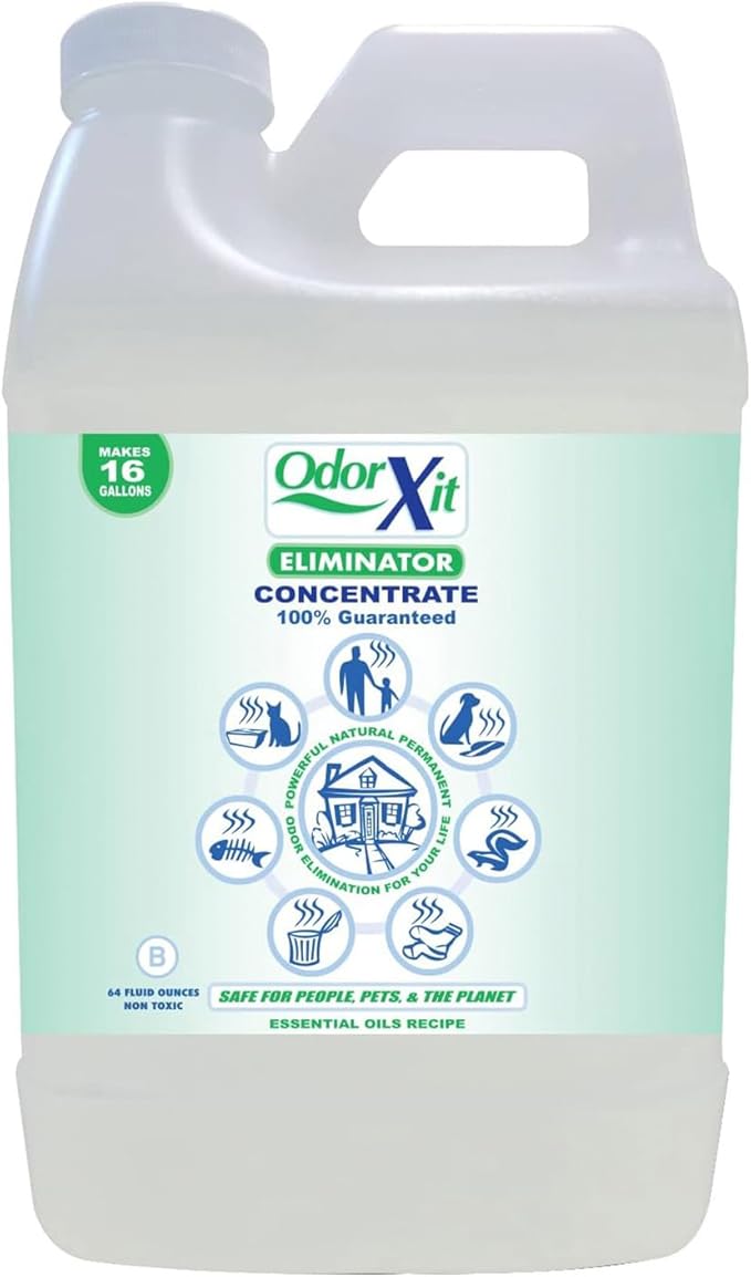 Concentrated Pet Urine Odor Eliminator, Ideal for Cat, Dog Poo and Urine Smell, Versatile & Natural Odor Neutralizer for Home and Outdoor Use, Deodorizer & Absorber, Concentrate, 64oz-Mewly Pet