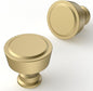 10 Pack Brushed Gold Cabinet Knobs Single Hole Cabinet Pulls Round Kitchen Cabinet Knobs
