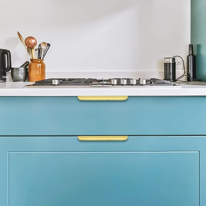 Ravinte Hardware Metal Gold 6 Pack Hardware Handle, 5.9 inch Cabinet Pulls for Cabinets and Drawers