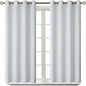 BGment Room Darkening Curtains 45 Inches Long - Grommet Thermal Insulated Drapes Window Treatment Curtains for Bedroom, 2 Panels, 52 x 45 Inch, Greyish White