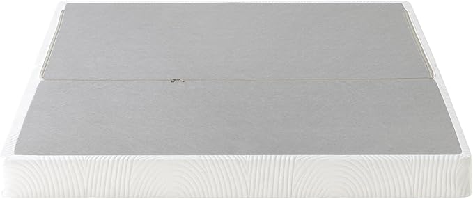 ZINUS 4 Inch Box Spring with Cover, No Assembly Mattress Foundation, Sturdy Metal Structure, Full, White