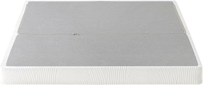 ZINUS 4 Inch Box Spring with Cover, No Assembly Mattress Foundation, Sturdy Metal Structure, Queen, White