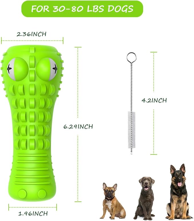 Dog Toys for Aggressive Chewers Large Medium Breed, Indestructible Dog Toothbrush Chew Toys, Squeaky Interactive Tough Extremely Durable, Dogs Toys to Keep Them Busy-Mewly Pet