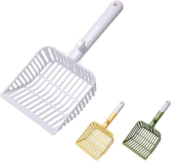 Cat Scooper for Litter Box, Cat Litter Scoop, Kitty Litter Scoop, Cat Poop Collector, All in One Litter Scoop Pet Litter Sifter (White)-Mewly Pet