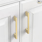 10 Pack Brushed Gold Cabinet Pulls 3.75 Inch Handles for Kitchen Cabinets, Brass Dresser Pulls Hardware
