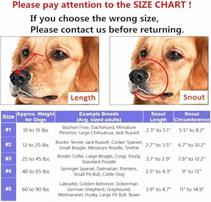 Basket Dog Muzzles-Soft Adjustable Breathable Mask Anti Biting Chewing Barking Training Dog Muzzle for Small Medium Large Dogs (Black, 4: Snout 9-13")-Mewly Pet