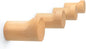 Natural Wooden Wall Hooks - Pack of 4 - Wall Mounted Hook - Modern Wood Coat Rack - Decorative Wooden Pegs for Hanging Hat, Towel, or Purse (Beech Wood)