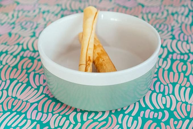 Waggo Dipper Ceramic Dog Bowl for Small and Large Breeds - Heavyweight and Durable Pet Food and Water Dish Crock, Dishwasher Safe, Modern (Mint, Medium)-Mewly Pet