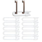 Vmaisi 10 Pack Baby Sliding Cabinet Locks - Adjustable U Shaped Child Safety Locks,Childproof Latches for Kitchen Bathroom Storage Cupboards Doors, Handles and Knobs White (10)