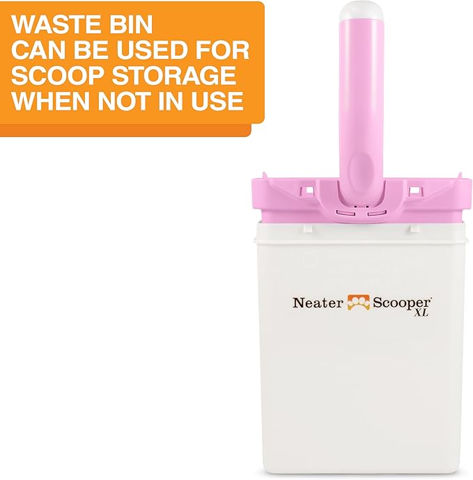 Neater Pet Brands Neater Scooper XL Cat Litter Scoop, 195 Refill Bags – Extra-Large Capacity Mess-Free Cat Litter Scooper with Bag for Large & Multiple Cats, Spill-Proof Litter Box Scooper with Holder-Mewly Pet