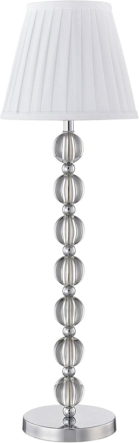 Agata Table Lamp – Modern Luxury Lamp for Bedroom or Living Room, Compact Statement Lighting (15" x 15" x 27.5")