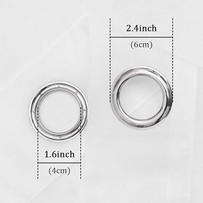 KEQIAOSUOCAI Sheer Window Curtains 72 inches Long, Silver Grommet Light Filtering Window Drapes Airy & Breathable Living Room Voile Panels for Flat,Pure White, 108" W Total 2 Pieces