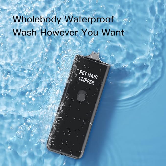 Feet Hair Trimmer, Dog Clippers,Quiet Washable USB Rechargeable Cordless Dog Grooming Kit,Electric Pets Hair Trimmers Shaver Shears for Dogs and Cats Black-Mewly Pet