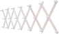 Accordion Wall Hanger with 20 Hooks, Wooden Wall Expandable Coat Rack for Coat, Hats, Baseball Caps, Coffee Mug, Jewelry(Ruist White)