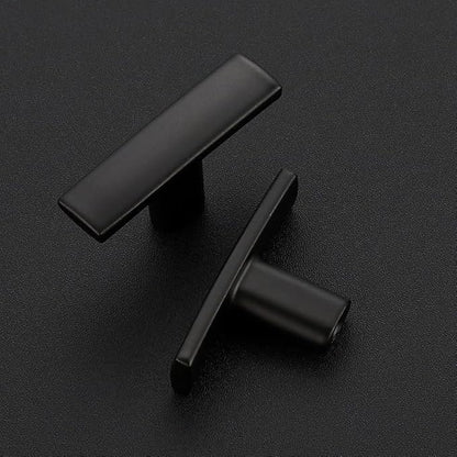 40 Pack Black Cabinet Knobs - Curved Pulls Matte Black for Kitchen Drawer Solid Dresser Hardware 1-3/4 Inch Length Single Hole
