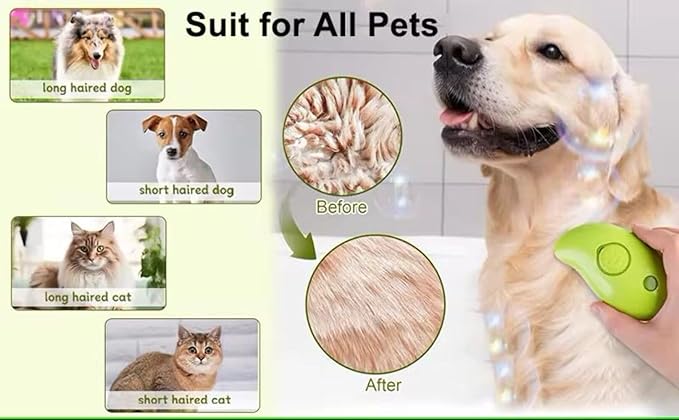 2024 3-in-1 Pet Grooming Tool: Detangling Brush for Massage and Hair Removal, Versatile for Cats and Dogs-Mewly Pet