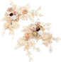 Ling's moment 2PCS White & Beige Artificial Floral Swags Centerpieces,Ivory Wedding Flower Garland Greenery Arrangements for Sweetheart/Head Table Decor Wall Arch Home Garden Decor