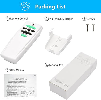 Replacement Remote for Hampton Bay Ceiling Fan Remote Control,with Up Down Light Control Dimmer 3-Speed, for UC7078T CHQ7078T UC7083T CHQ7083T L3H2010FANHD Fan-HD6UDL(Remote Only)