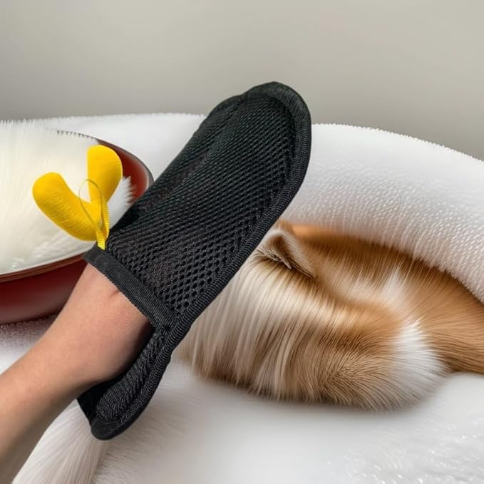 Morphcontainerpet Pet Hair Removal Gloves - Electrostatic Reusable for Cats & Dogs, Furniture, Carpet, Car Seats (1.2 oz) (2pcs)-Mewly Pet