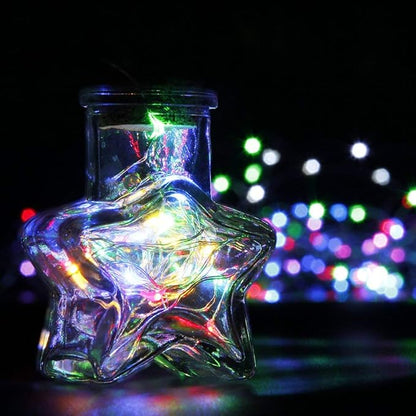 YKB 6 Pack Multicolor LED Starry String Lights with 20 Mini LEDs on 6.6FT/2M Copper Wire, Fairy Lights Powered by 2xCR2032(Incl) Batteries, for Wedding Table Holiday Halloween Christmas Decorations
